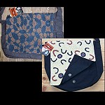 Schultertasche mit Aborgines Malerei 35cm