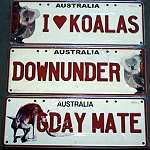 Alu KFZ Kennzeichen Koala Down Under Mate