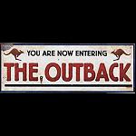 Schild entering the Outback 55x20cm