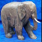 Elefant aus Afrika Holz handgeschnitz 12cm