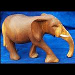 Elefant aus Afrika Holz handgeschnitz 14cm
