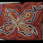 Sarong Tuch handgefertigt 110x160 8 Snakes