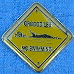Pin  Krokodil  - no swimming