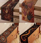 Tisch Decke L�ufer Malerei 92x33cm