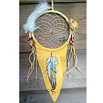 Dreamcatcher Traumfnger Leder Feder, 30cm