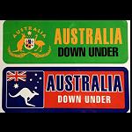 Aufkleber 4er Set Down Under 16,5x 5,5cm