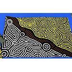 Stoffdruck Aborigines Malerei 74x47cm