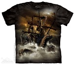 T Shirt Krake Segelschiff Piratenlegende 