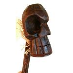 Asmat Totenkopf Totem Zepter 55cm