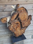 Holz Urwald Baumscheibe +Ständer 78cm