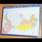 Puzzle  upside down world map 34cm