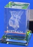 Koala  3D Kristall Quader 5cm