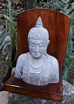 23cm Buddha Thailand Torso im Holzwinkel