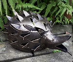 Teelicht Kerzen Halter Garten Metall Igel