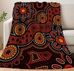 Kuscheldecke Aborigines Malerei 150x200