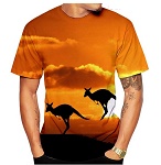 T Shirt Outback Sunrise -rundum Druck