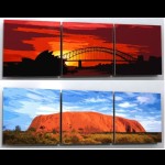 Poster Sydney Hafen oder Ayers Rock 93cm