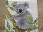 4er Set Servietten mit Koala im Baum