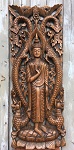 Buddha Ornament Teak 35x87 cm