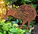 Metall Kiwi Rost Garten Figur Relief 30cm