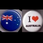 Button  PIN Flag,  I Love Australia....
