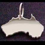 Anhnger Australien Land  925er silber 2cm