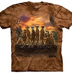 T Shirt ErdmnnchenTreffen Sonnenuntergang