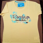 Women T Shirt  gelb metallic-trkis  L-XL
