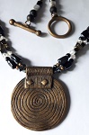 Tribal Messing Circle Kette Q 5cm