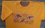 T-Shirt Kangaroo Dreaming  Mais Gelb