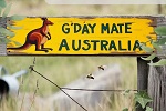 alte Werbung Australia Blechschild 40x10cm