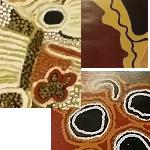 Poster 3er-Set Aborigines Malerei ca.45x35