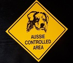 Schild Australian Shepherd 19cm controlled