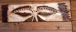 Buddha Augen Bild Holz Reflief 98cm