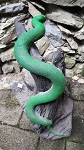 Schlange modelliert auf Treibholz 40 cm