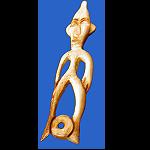 alte Symbol-Figur aus Horn geschnitzt 5 cm