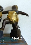 8x 20-23cm Woman+STAND Mod 2 gold brown