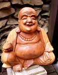 Mönch Buddha aus Holz handgefertigt 32cm
