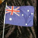 Flagge Australien 30x40 mit Holzstab