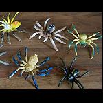 3er Set  Spinne aus Gummi 6cm