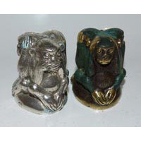 Drei Affen Bronze ca. 7 cm