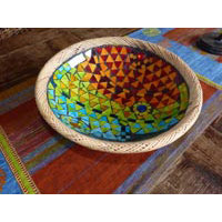 Schale Rainbow Rattan Terracotta