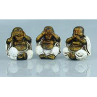  Happy Buddha 3 er Set 10 cm